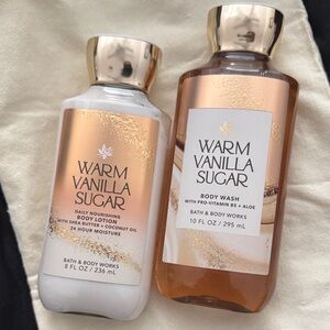Bath & Body Works Warm Vanilla Sugar Body Wash and Lotion Duo